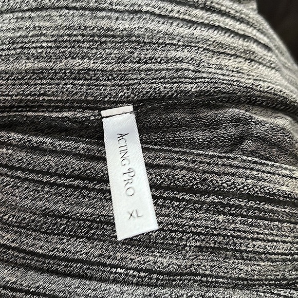 ACTING PRO • Striped Grey & Black Off The Shoulder Top Blouse - Picture 5 of 7